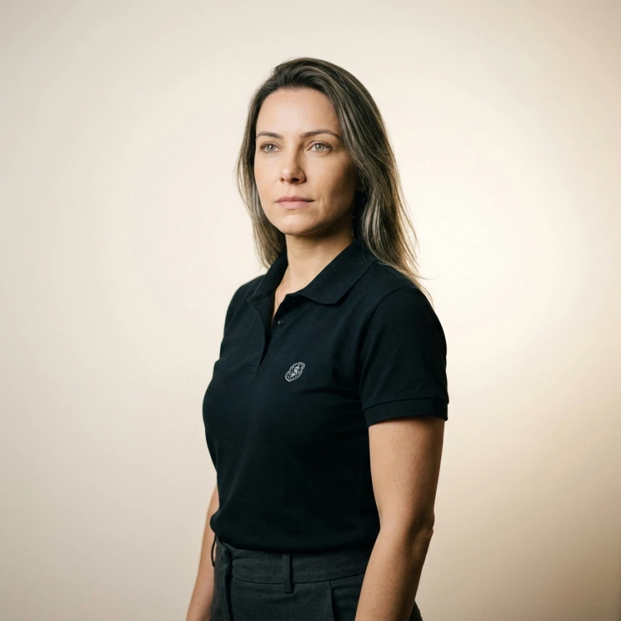 Polo Pima Feminina Safra Preta